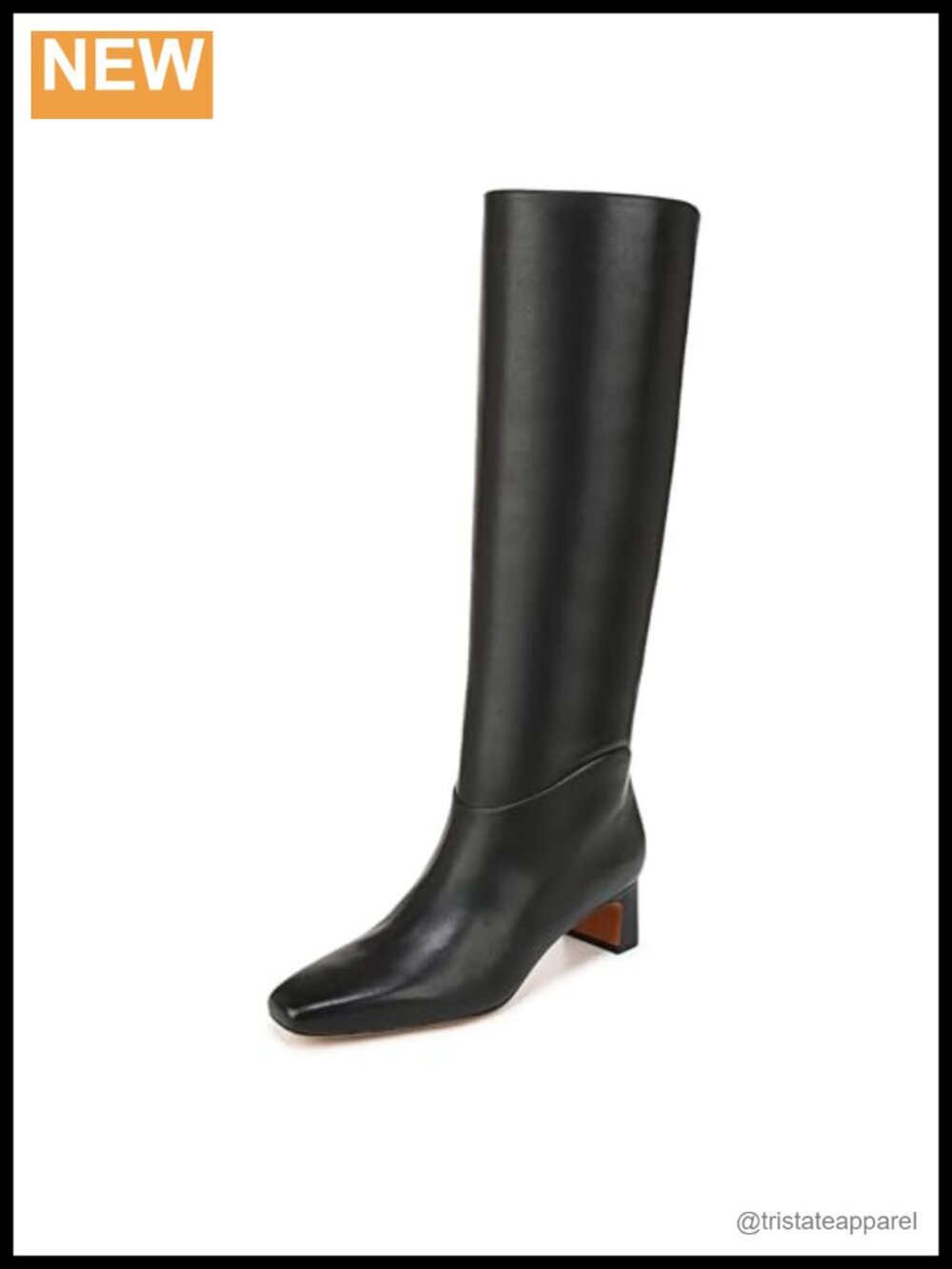 Vince Sol Leather Ankle Bootie Kitten Heel Pull-On